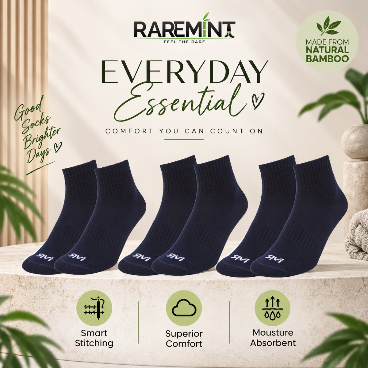 Midnight Navy - Pack of 3