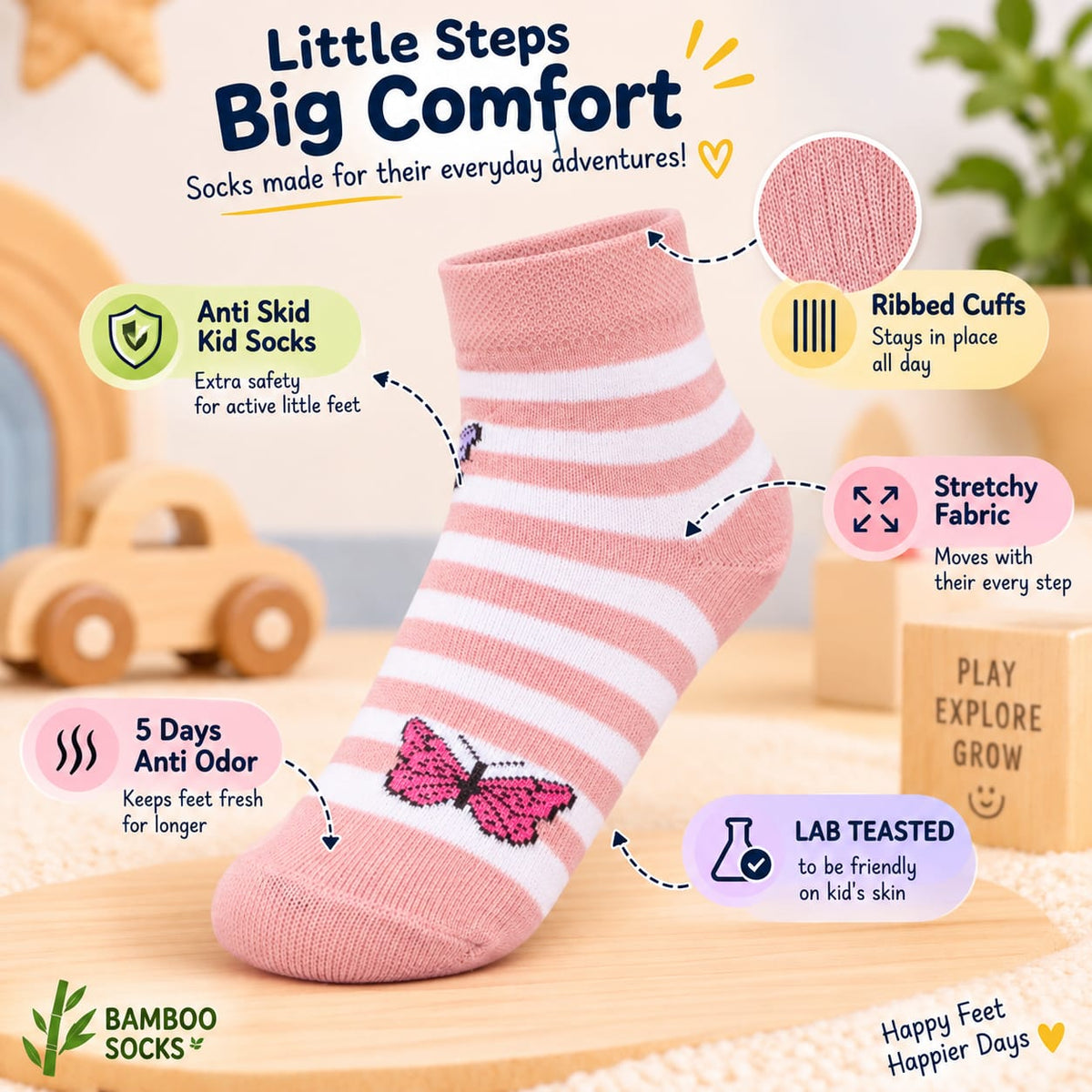 Raremint Girls Fun Socks | Pack of 10