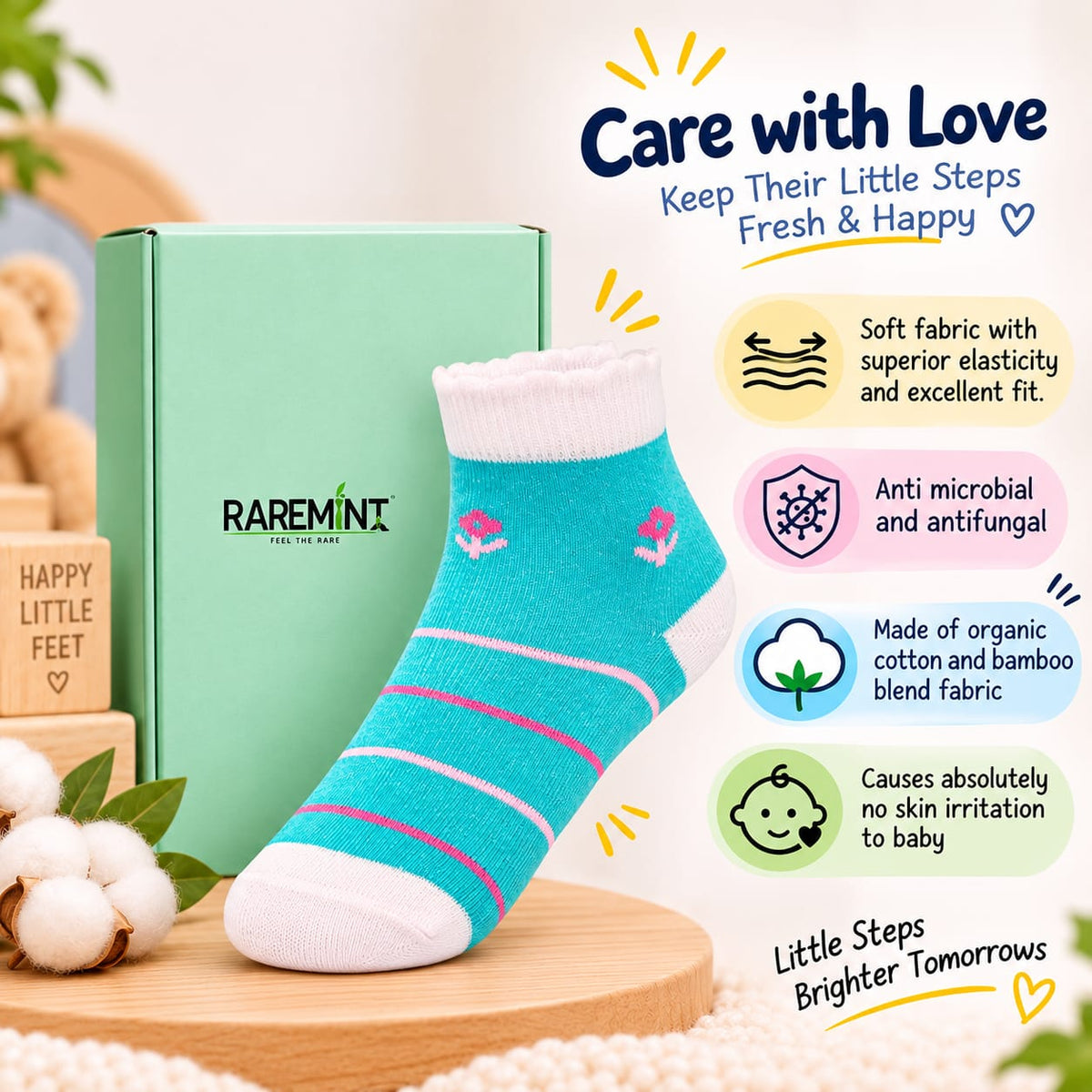 Raremint Girls Fun Socks | Pack of 10